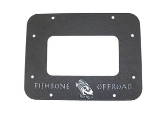 Fishbone Offroad Aluminum Tailgate Plate (REAR): Jeep Wrangler (07-18) - Black Textured