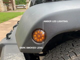 Raxiom Smoked LED Side Marker Lights: Fits Most Jeep Wrangler Models (2007-2018)
