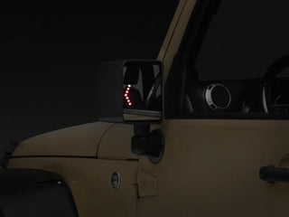 Raxiom Off-Road LED Manual Mirrors w/ Turn Signals: Fits Most Jeep Wrangler Models (2007-2018)