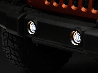 Raxiom Axial Series Halo Amber LED Fog Lights: Jeep Wrangler / Gladiator (07-26)
