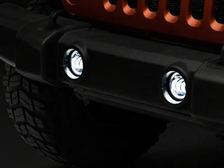 Raxiom Axial Series Halo Amber LED Fog Lights: Jeep Wrangler / Gladiator (07-26)