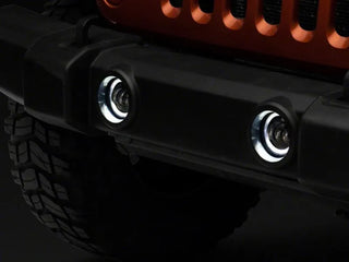 Raxiom Axial Series Halo Amber LED Fog Lights: Jeep Wrangler / Gladiator (07-26)
