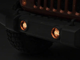 Raxiom Axial Series Tri-Bar Amber LED Fog Lights: Jeep Wrangler / Gladiator (07-26)