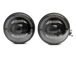 Raxiom Axial Series LED Headlights (FRONT) w/ Black Housing: Jeep Wrangler (07-18)