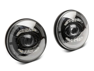 Raxiom Axial Series LED Headlights (FRONT) w/ Black Housing: Jeep Wrangler (07-18)