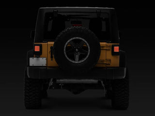 Raxiom LED Tail Lights Black Housing Smoked Lens: Fits Most Jeep Wrangler Models (2007-2018)