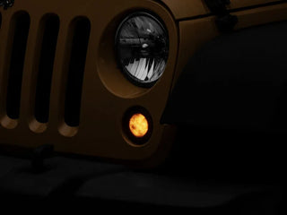 Raxiom Axial Series Smoked LED Turn Signals w/ Halo: Fits Most Jeep Wrangler Models (2007-2018)