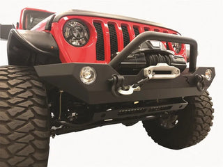 Rampage Rock Rage Front Bumper (WINCH READY): Fits Jeep Wrangler / Gladiator (07-26) - Black