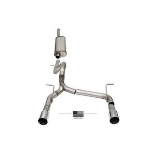 Corsa Sport Cat-Back Exhaust System (Polished Tips w/ USA): Jeep Wrangler JL 3.6L V6 2018 - 2025