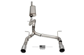 Corsa Sport Cat-Back Exhaust System (Polished Tips w/ USA): Jeep Wrangler JL 3.6L V6 2018 - 2025