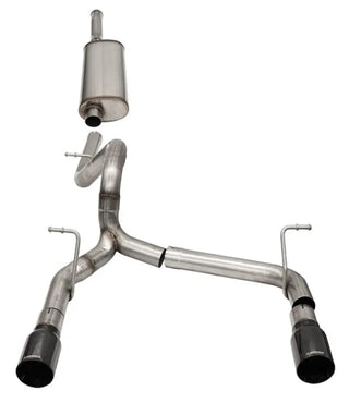 Corsa Sport Cat-Back Exhaust System (Black Tips): Jeep Wrangler JL 3.6L V6 2018 - 2025