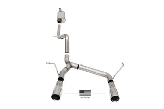 CORSA Sport Cat-Back Exhaust (Dual Rear): Jeep Wrangler / Rubicon JK (07-18) w/ Polished Tips