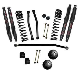Skyjacker 3.5in Front / 2in Rear Suspension Lift Kit w/ Black Max Shocks: Jeep Gladiator (18-26)