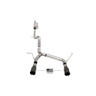 CORSA Sport Cat-Back Exhaust (Black Tips): Jeep Wrangler / Rubicon JK (07-18) 3.6L & 3.8L