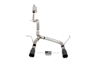 CORSA Sport Cat-Back Exhaust (Black Tips): Jeep Wrangler / Rubicon JK (07-18) 3.6L & 3.8L