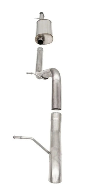 CORSA Sport Cat-Back Exhaust (TURN DOWN): Jeep Wrangler / Rubicon JK (07-18) 3.6L & 3.8L V6