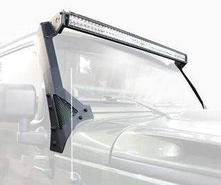 Go Rhino Windshield Light Bar Mount Bracket: Jeep Wrangler (07-18)