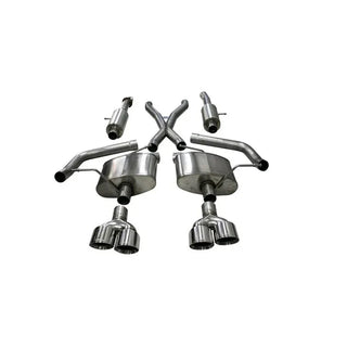 Corsa Sport Cat-Back Exhaust System (Polished Tips): Jeep Grand Cherokee 6.2L Trackhawk 2018 - 2021