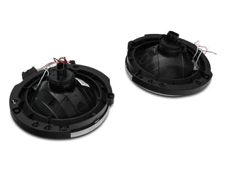 Raxiom LED Halo Headlights 7in Round Chrome Housing (FRONT): Jeep Wrangler (07-18)