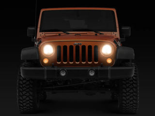 Raxiom LED Halo Headlights 7in Round Chrome Housing (FRONT): Jeep Wrangler (07-18)