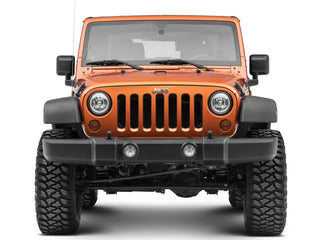 Raxiom LED Halo Headlights 7in Round Chrome Housing (FRONT): Jeep Wrangler (07-18)