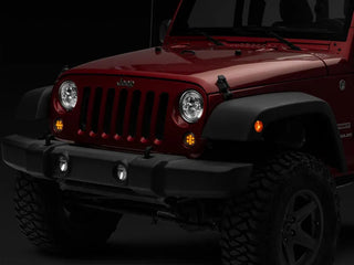 Raxiom Axial Series LED Amber Turn Signals (SMOKED): Jeep Wrangler (07-18) w/ Black ABS Housing