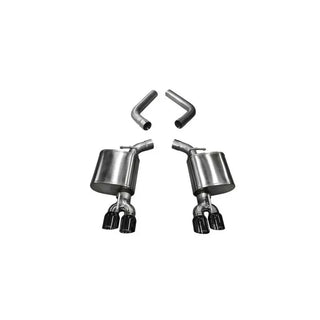 CORSA Sport Axle-Back Exhaust Twin Black Tips (REAR): Challenger R/T Scat Pack 6.4L / SRT 6.2L / R/T 5.7L 2015-2023