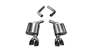 CORSA Sport Axle-Back Exhaust Twin Black Tips (REAR): Challenger R/T Scat Pack 6.4L / SRT 6.2L / R/T 5.7L 2015-2023