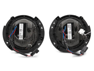 Raxiom Black LED Halo Headlights 7in Round (FRONT): Jeep Wrangler (07-18)