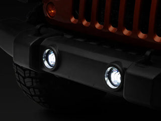 Raxiom Axial Series Tri-Bar White LED Fog Lights: Fits Most Jeep Wrangler JK/JL Models (2007-2026)