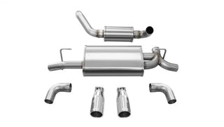 CORSA Touring Axle-Back Exhaust Polished Tips (REAR): Jeep Wrangler JL 2018-2024 2.0L/3.6L