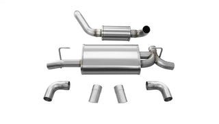 CORSA Touring Axle-Back Exhaust (REAR): Jeep Wrangler JL (18-26) 2.0L I4 / 3.6L V6