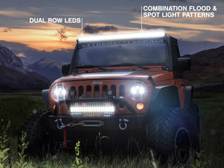 Raxiom 50-Inch Dual Row LED Light Bar Flood/Spot Combo: Jeep Wrangler (07-18)