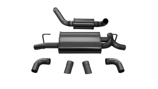 CORSA Touring Axle-Back Exhaust (REAR): Jeep Wrangler JL (18-25) 2.0L I4 / 3.6L V6 - Black