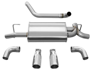 CORSA Sport Axle-Back Exhaust (REAR): Jeep Wrangler JL (18-26) 2.0L I4 / 3.6L V6 - Polished