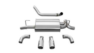 CORSA Sport Axle-Back Exhaust (REAR): Jeep Wrangler JL (18-26) 2.0L I4 / 3.6L V6 - Polished