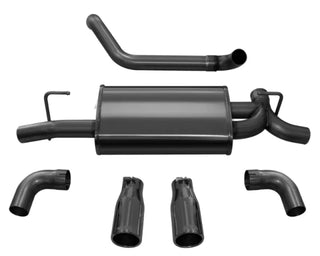 Corsa Sport Axle-Back Exhaust System (Black Tips): Jeep Wrangler JL 2018 - 2025 (2.0L I4 / 3.6L V6)