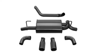Corsa Sport Axle-Back Exhaust System (Black Tips): Jeep Wrangler JL 2018 - 2025 (2.0L I4 / 3.6L V6)