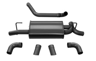 CORSA Sport Axle-Back Exhaust (REAR): Jeep Wrangler JL (18-25) 2.0L I4 / 3.6L V6 - Black