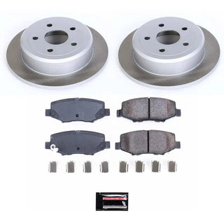 PowerStop Z17 Semi-Coated Rotor Kit (REAR): Fits Most Jeep Wrangler Models (2007-2018) w/ Hardware