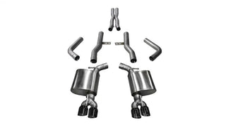 Corsa Xtreme Cat-Back Exhaust System (Black Tips): Dodge Challenger 5.7L Hemi 2017 - 2023
