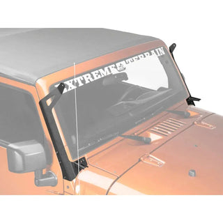 Raxiom 50" LED Light Bar Windshield Mount w/ Aux Bracket: Jeep Wrangler 2007-18