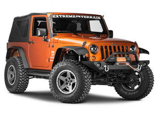 Raxiom 50" LED Light Bar Windshield Mount w/ Aux Bracket: Jeep Wrangler 2007-18