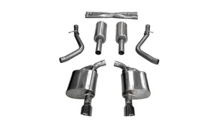 Corsa Sport Cat-Back Exhaust System (Black Tips): Chrysler 300 & Dodge Charger 5.7L Hemi 2017 - 2024