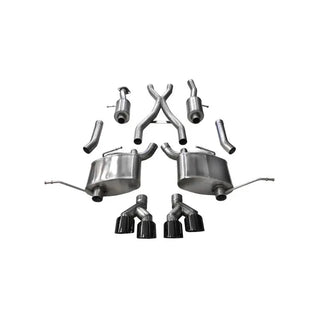 CORSA Sport Cat-Back Exhaust (REAR): Jeep Grand Cherokee 3.6L V6 Summit (11-21) - Black