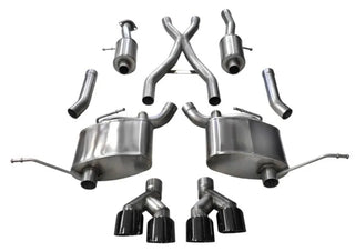 CORSA Sport Cat-Back Exhaust (REAR): Jeep Grand Cherokee 3.6L V6 Summit (11-21) - Black