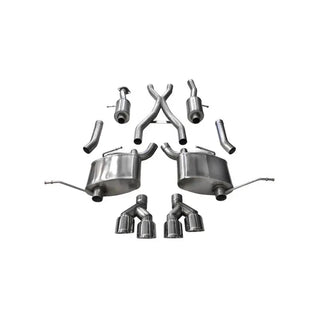 CORSA Sport Cat-Back Exhaust (REAR): Jeep Grand Cherokee Summit 3.6L V6 (11-21) - Polished