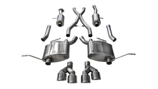CORSA Sport Cat-Back Exhaust (REAR): Jeep Grand Cherokee Summit 3.6L V6 (11-21) - Polished