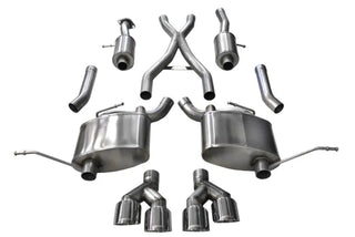 CORSA Sport Cat-Back Exhaust (REAR): Jeep Grand Cherokee Summit 3.6L V6 (11-21) - Polished