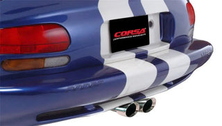 Corsa Sport Cat-Back Exhaust System (Polished Tips): Dodge Viper 8.0L V10 1996 - 2002 (GTS & RT/10)